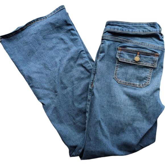 Bdg micro flare low rise jeans size 28 patch pockets - Picture 7 of 12